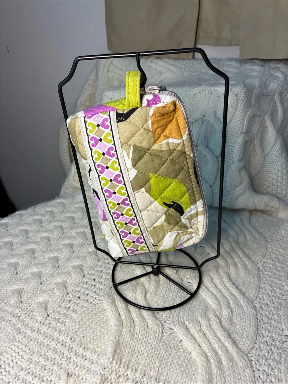 Vera Bradley Portobello Road Quilted Multi-Color Travel Pouch 5”x7”x1”
